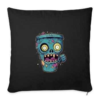 Halloween coffee mug - creepy coffee mug - Sofa pillowcase 17,3'' x 17,3'' (45 x 45 cm) - black - Front