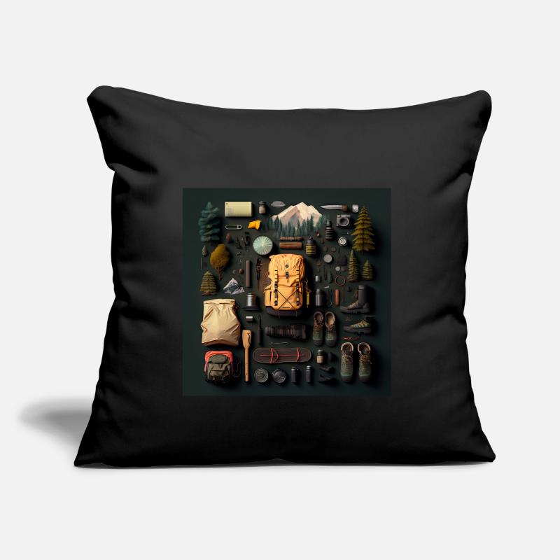 Everything I need for hiking Sofa pillowcase 17,3'' x 17,3'' (45 x 45 cm)