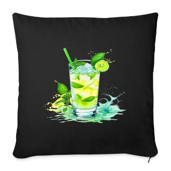 Mojito - Housse de coussin décorative 45 x 45 cm - noir - Devant