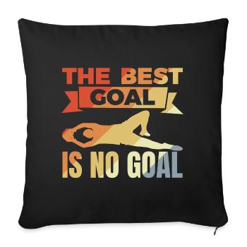 Gardien de but - Housse de coussin décorative 45 x 45 cm - noir - Devant