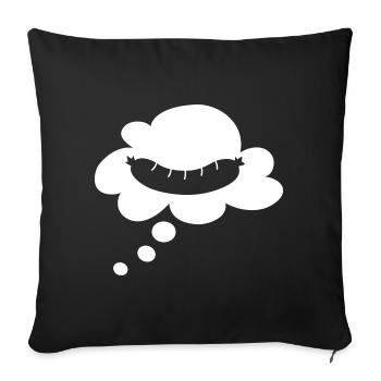 bratwurst thought bubble camping grilling holiday fan - Sofa pillowcase 17,3'' x 17,3'' (45 x 45 cm) - black - Front