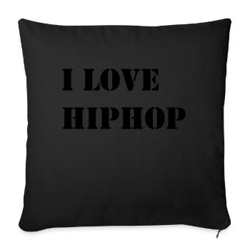 Dancing Dance Music - Sofa pillowcase 17,3'' x 17,3'' (45 x 45 cm) - black - Front