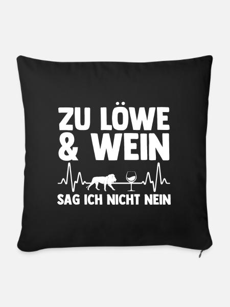 Löwe Löwen - Sofakissenbezug 45 x 45 cm - Schwarz