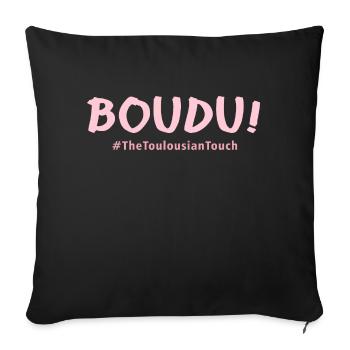 Boudu !! - Housse de coussin décorative 45 x 45 cm - noir - Devant