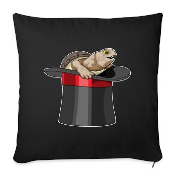 Cylindre Turtle Wizard - Housse de coussin décorative 45 x 45 cm - noir - Devant