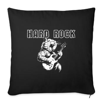 Hard Rock Cat - Housse de coussin décorative 45 x 45 cm - noir - Devant
