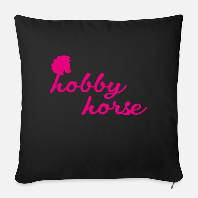 Hobby Horse logo - Sofakissenbezug 45 x 45 cm - Schwarz
