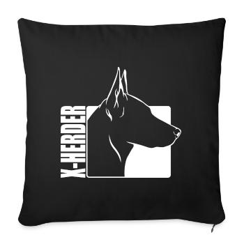 X Profil de berger Chiens Chien Chien Sports Wilsigns - Housse de coussin décorative 45 x 45 cm - noir - Devant