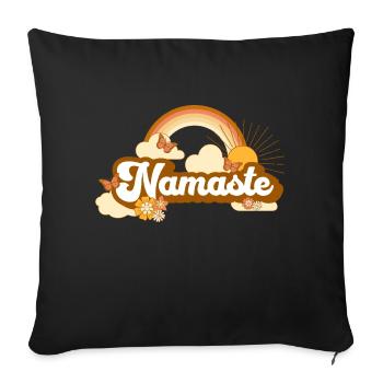 Vintage Namaste Design - Sofa pillowcase 17,3'' x 17,3'' (45 x 45 cm) - black - Front