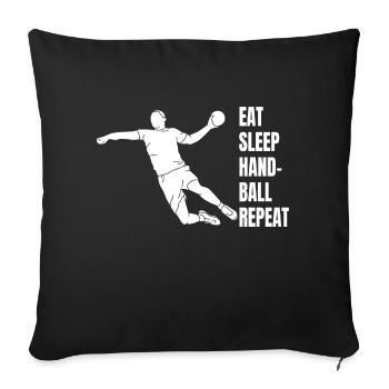 Handball handball player handball team handball fan - Sofa pillowcase 17,3'' x 17,3'' (45 x 45 cm) - black - Front