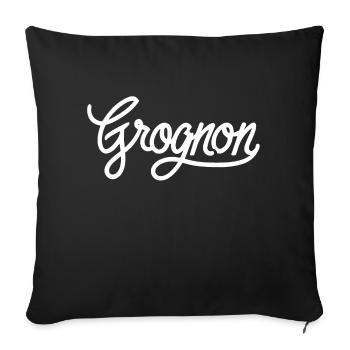 Grognon - Housse de coussin décorative 45 x 45 cm - noir - Devant