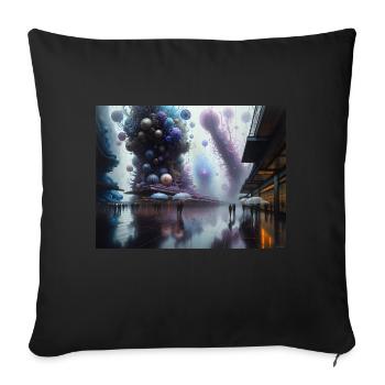 Journey in Actarus #13 - Sofa pillowcase 17,3'' x 17,3'' (45 x 45 cm) - black - Front