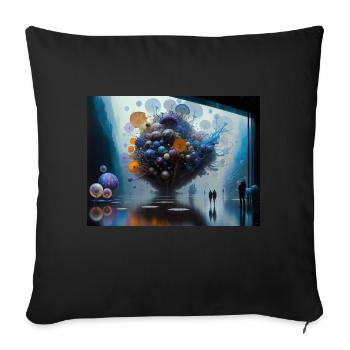 Journey in Actarus #16 - Sofa pillowcase 17,3'' x 17,3'' (45 x 45 cm) - black - Front