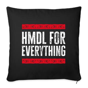 HMDL for Evth - Alhamdulillah for everything - Sofa pillowcase 17,3'' x 17,3'' (45 x 45 cm) - black - Front