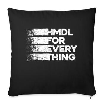 HMDL for Evth - Alhamdulillah for everything - Sofa pillowcase 17,3'' x 17,3'' (45 x 45 cm) - black - Front