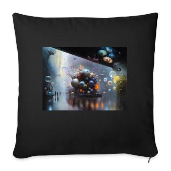 Journey by Actarus #22 - Sofa pillowcase 17,3'' x 17,3'' (45 x 45 cm) - black - Front