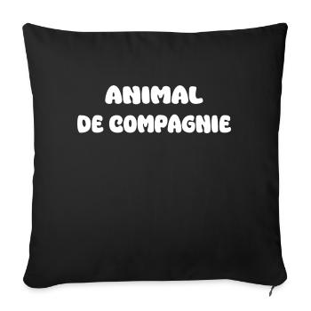 Animal de compagnie - Housse de coussin décorative 45 x 45 cm - noir - Devant