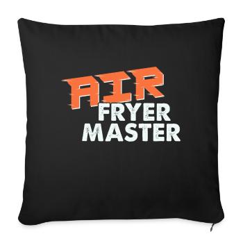 Artisanat culinaire du maître de la friteuse à air - Housse de coussin décorative 45 x 45 cm - noir - Devant