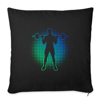 Cardio Women's Fitness Strength Training Weightlifting - Sofa pillowcase 17,3'' x 17,3'' (45 x 45 cm) - black - Front
