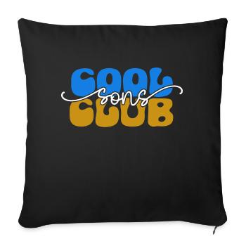 Cool Sons Club Groovy Retro Dad Mom Father's Day - Sofa pillowcase 17,3'' x 17,3'' (45 x 45 cm) - black - Front