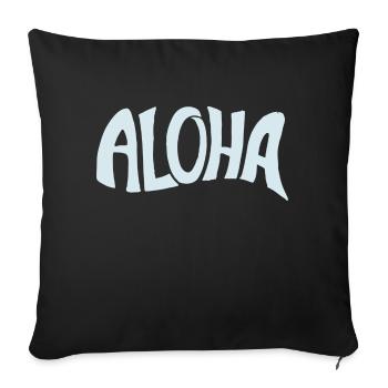 Aloha - Sofakissenbezug 45 x 45 cm - Schwarz - Vorne