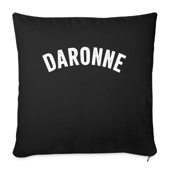 Daronne - Housse de coussin décorative 45 x 45 cm - noir - Devant
