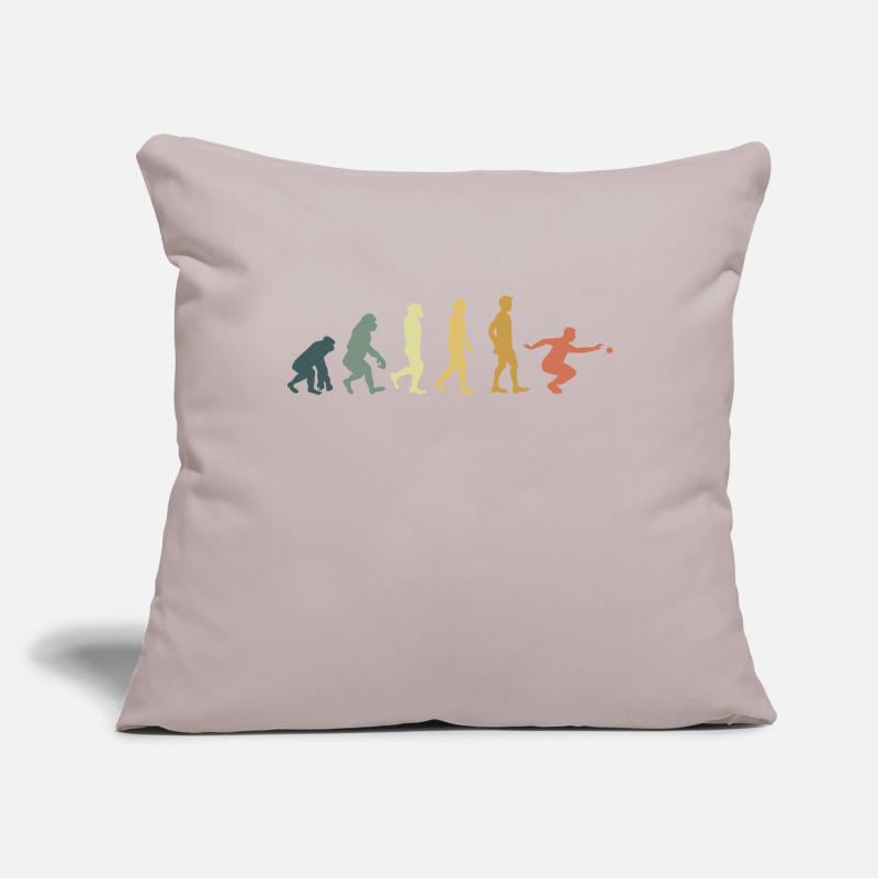 Evolution pétanque Housse de coussin décorative 45 x 45 cm