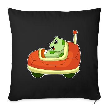 Turtle Car - Sofa pillowcase 17,3'' x 17,3'' (45 x 45 cm) - black - Front