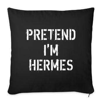 PRETEND I M HERMES - Housse de coussin décorative 45 x 45 cm - noir - Devant