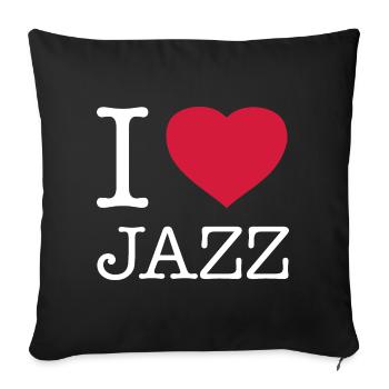 J’AIME LE JAZZ - Housse de coussin décorative 45 x 45 cm - noir - Devant