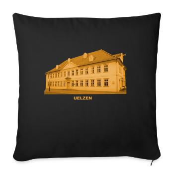 Hôtel de ville d’Uelzen Ville hanséatique de Basse-Saxe - Housse de coussin décorative 45 x 45 cm - noir - Devant