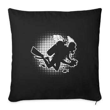 Plongée sous-marine Plongée sous-marine Plongée libre - Housse de coussin décorative 45 x 45 cm - noir - Devant