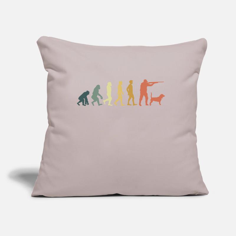 Evolution chasseur Housse de coussin décorative 45 x 45 cm