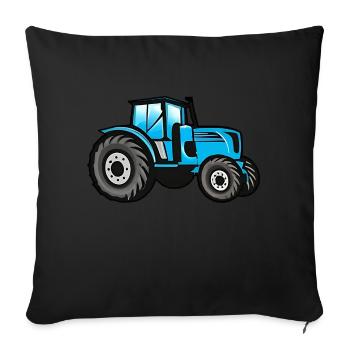 Tracteur Big Blue - Housse de coussin décorative 45 x 45 cm - noir - Devant