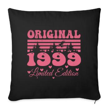 Geschenk zum 25-jährigen Jubiläum der Damen 1999 | Jahrgang 1999 - Sofakissenbezug 45 x 45 cm - Schwarz - Vorne