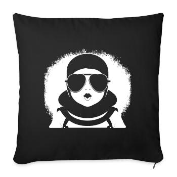 Lustiges Kleinkind mit Sonnenbrille Cooles Baby - Sofakissenbezug 45 x 45 cm - Schwarz - Vorne