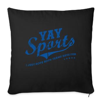 Yay Go Sports! Funny Sports - Sofa pillowcase 17,3'' x 17,3'' (45 x 45 cm) - black - Front