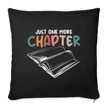 Book chapter saying book love retro vintage icon - Sofa pillowcase 17,3'' x 17,3'' (45 x 45 cm) - black - Front