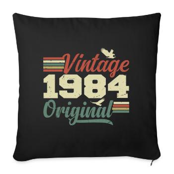 Vintage 1984 Retro 1984 Anniversary Gift - Sofa pillowcase 17,3'' x 17,3'' (45 x 45 cm) - black - Front