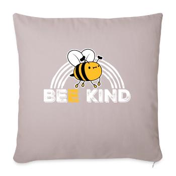 Sei nett niedlich Honig Freundlichkeit Biene Liebe inspirierend - Sofakissenbezug 45 x 45 cm - helles Taupe - Vorne