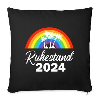 Retirement 2024 Pensioner Pensioner Pension 2024 - Sofa pillowcase 17,3'' x 17,3'' (45 x 45 cm) - black - Front