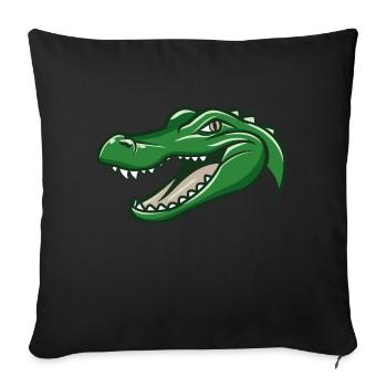 Grotschi le crocodile - Housse de coussin décorative 45 x 45 cm - noir - Devant