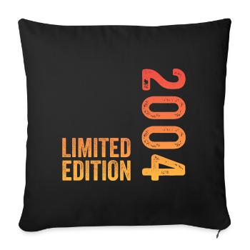Édition Limitée 2004 - Design d’anniversaire - Housse de coussin décorative 45 x 45 cm - noir - Devant