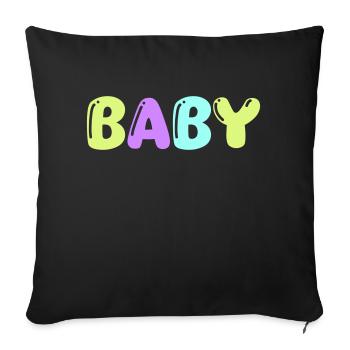 baby - Sofa pillowcase 17,3'' x 17,3'' (45 x 45 cm) - black - Front