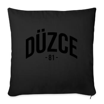 Düzce 81 Turquie Turquie Turquie Cadeau Düzceli TR - Housse de coussin décorative 45 x 45 cm - noir - Devant