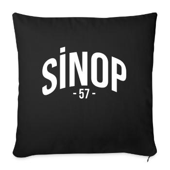 Sinop 57 Turkey Turkiye Gift Holiday TR Türk - Sofa pillowcase 17,3'' x 17,3'' (45 x 45 cm) - black - Front