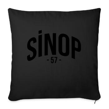 Sinop 57 Türkei Turkiye Geschenk Urlaub TR Türk - Sofakissenbezug 45 x 45 cm - Schwarz - Vorne