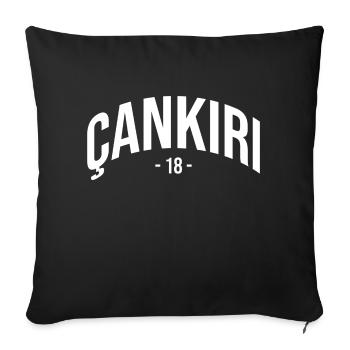 Cankiri 18 Turquie Turquie TR Cadeau Vacances - Housse de coussin décorative 45 x 45 cm - noir - Devant