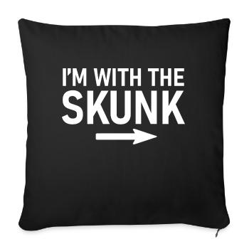 With The Skunk Shirt Funny Halloween Costume - Sofa pillowcase 17,3'' x 17,3'' (45 x 45 cm) - black - Front