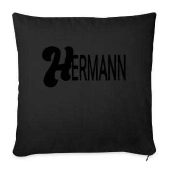 Hermann - Housse de coussin décorative 45 x 45 cm - noir - Devant